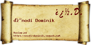 Ónodi Dominik névjegykártya